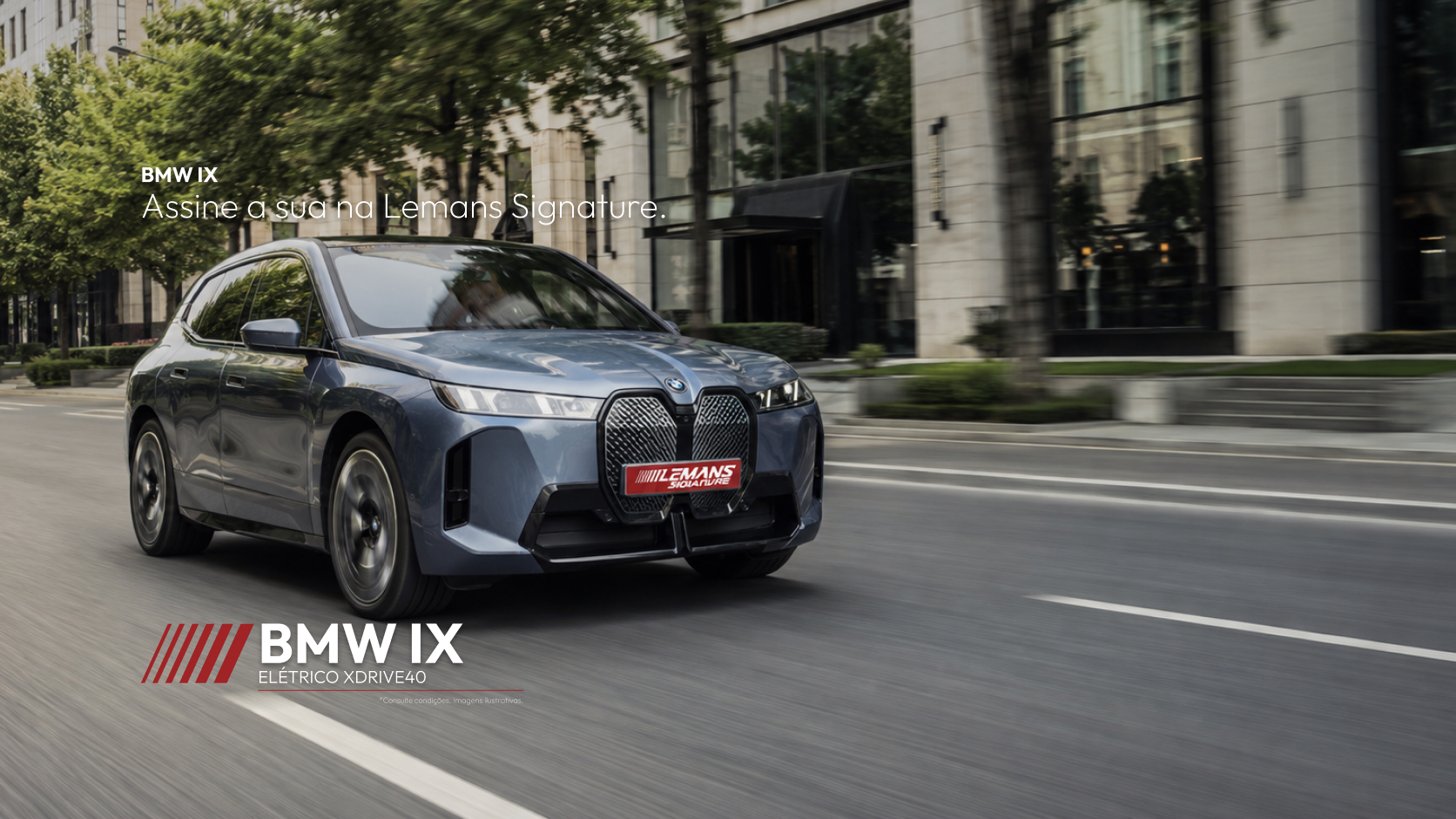BMW iX, locação premium Le Mans Signature