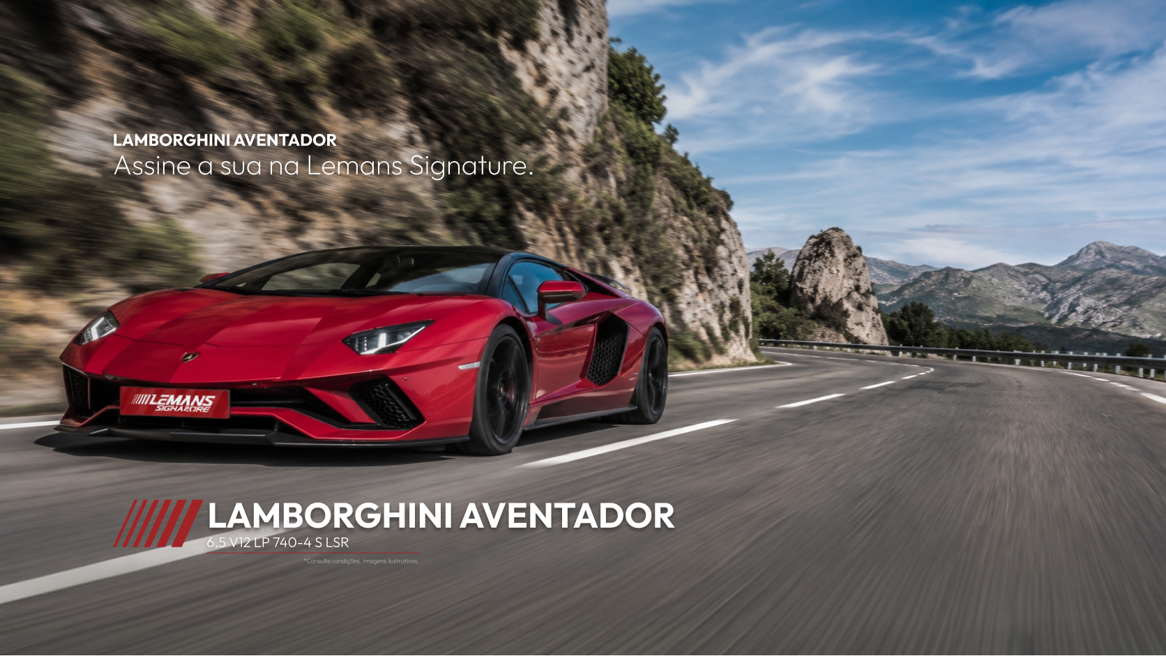 Lamborghini Aventador, locação premium Le Mans Signature