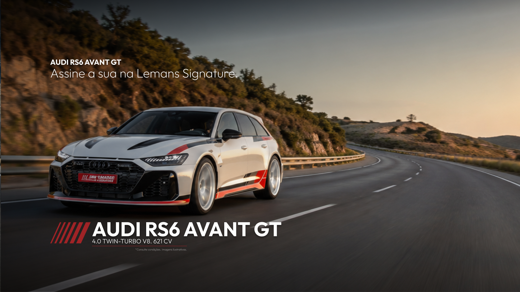 Audi RS6 Avant GT, locação premium Le Mans Signature