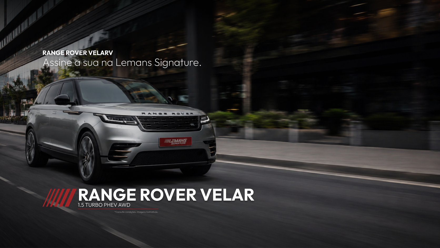 Range Rover Velar, locação premium Le Mans Signature