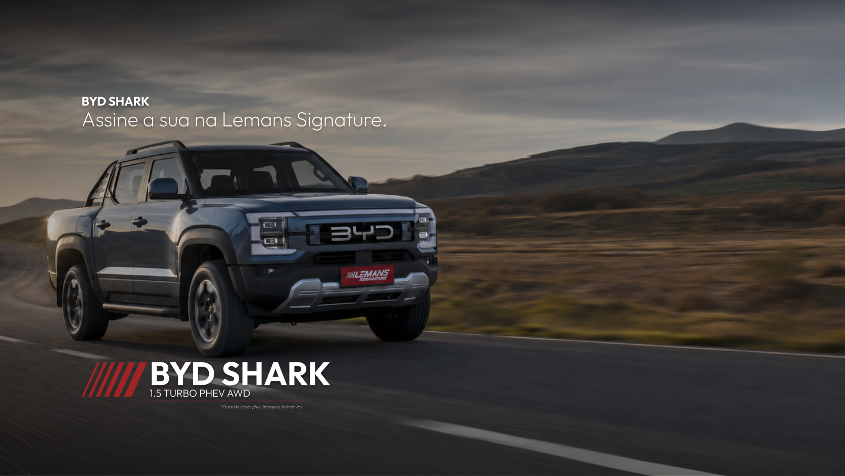BYD Shark, locação premium Le Mans Signature