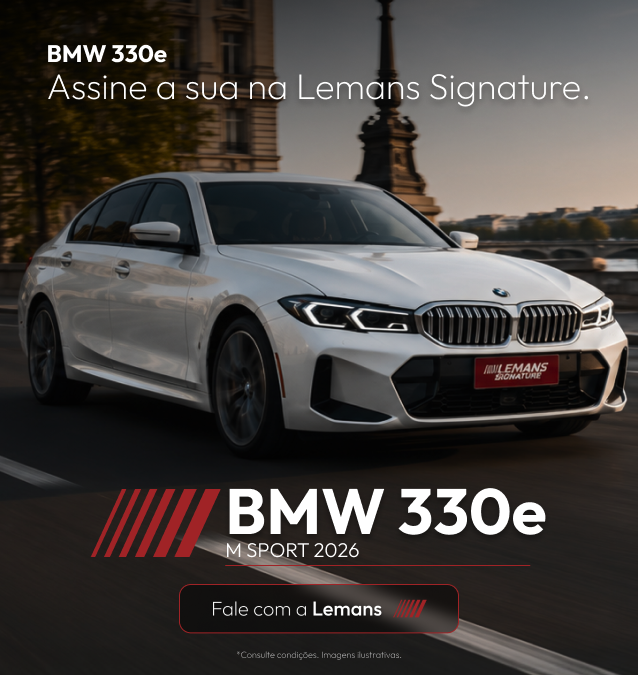 BMW 330e, locação premium Le Mans Signature